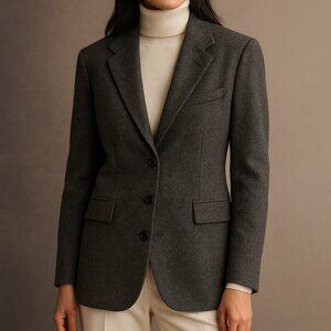 VINTAGE Blue label Ralph Lauren Menswear for Woman Wool/ Cashmere Blend Blazer